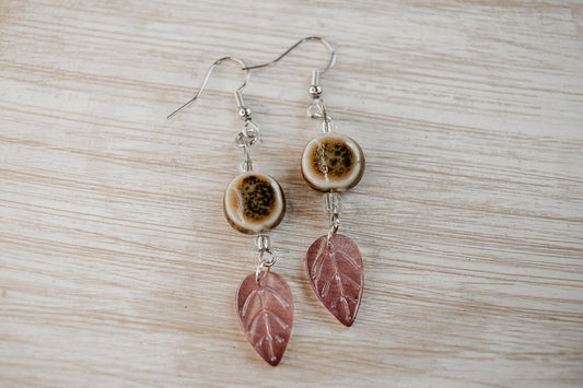 Leaf & Stone Earrings