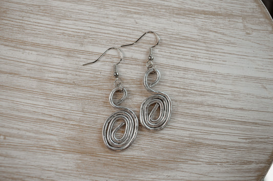 Aluminum Swirl Earrings