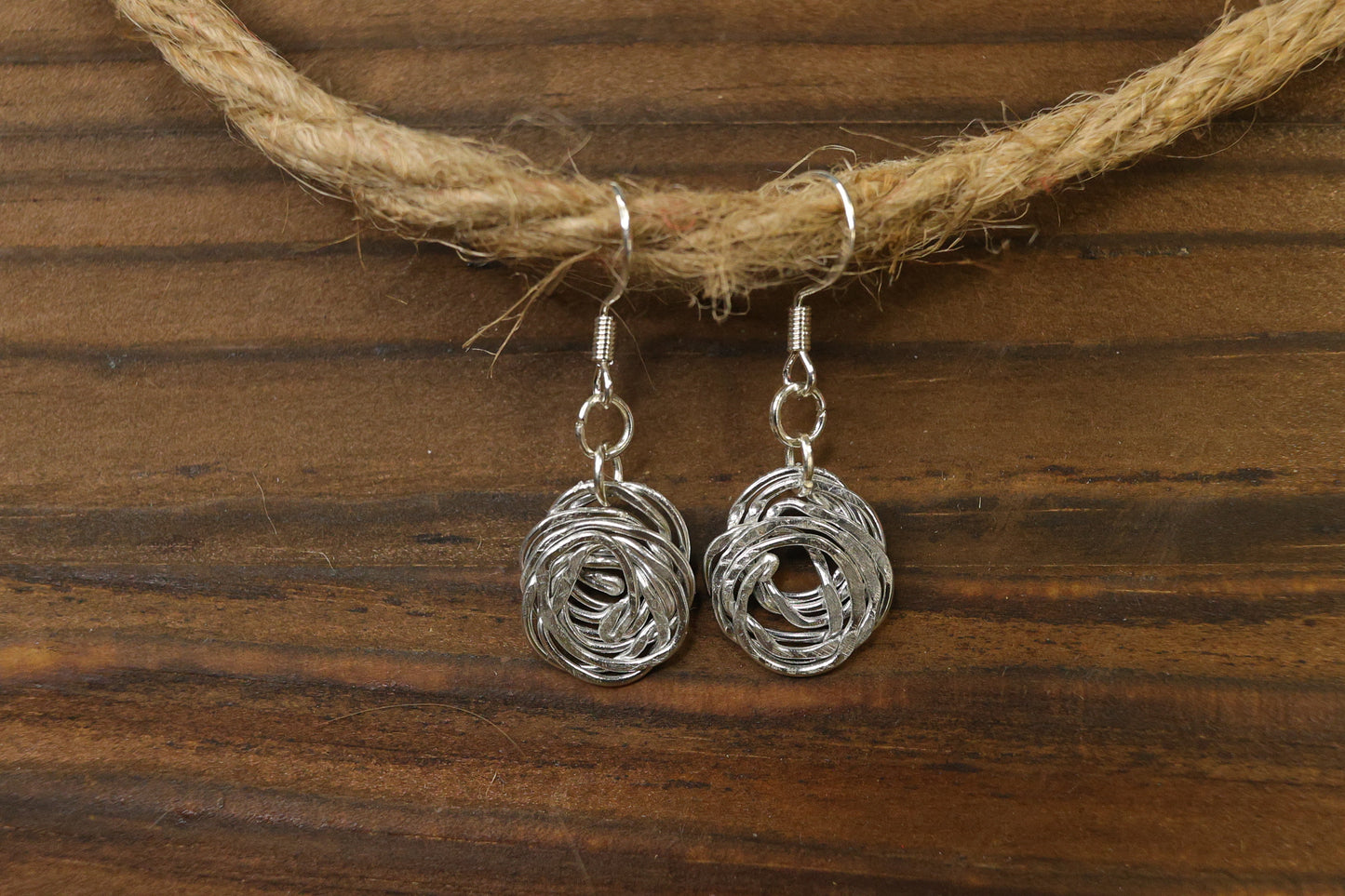 Rosette Handmade Hammered Earrings