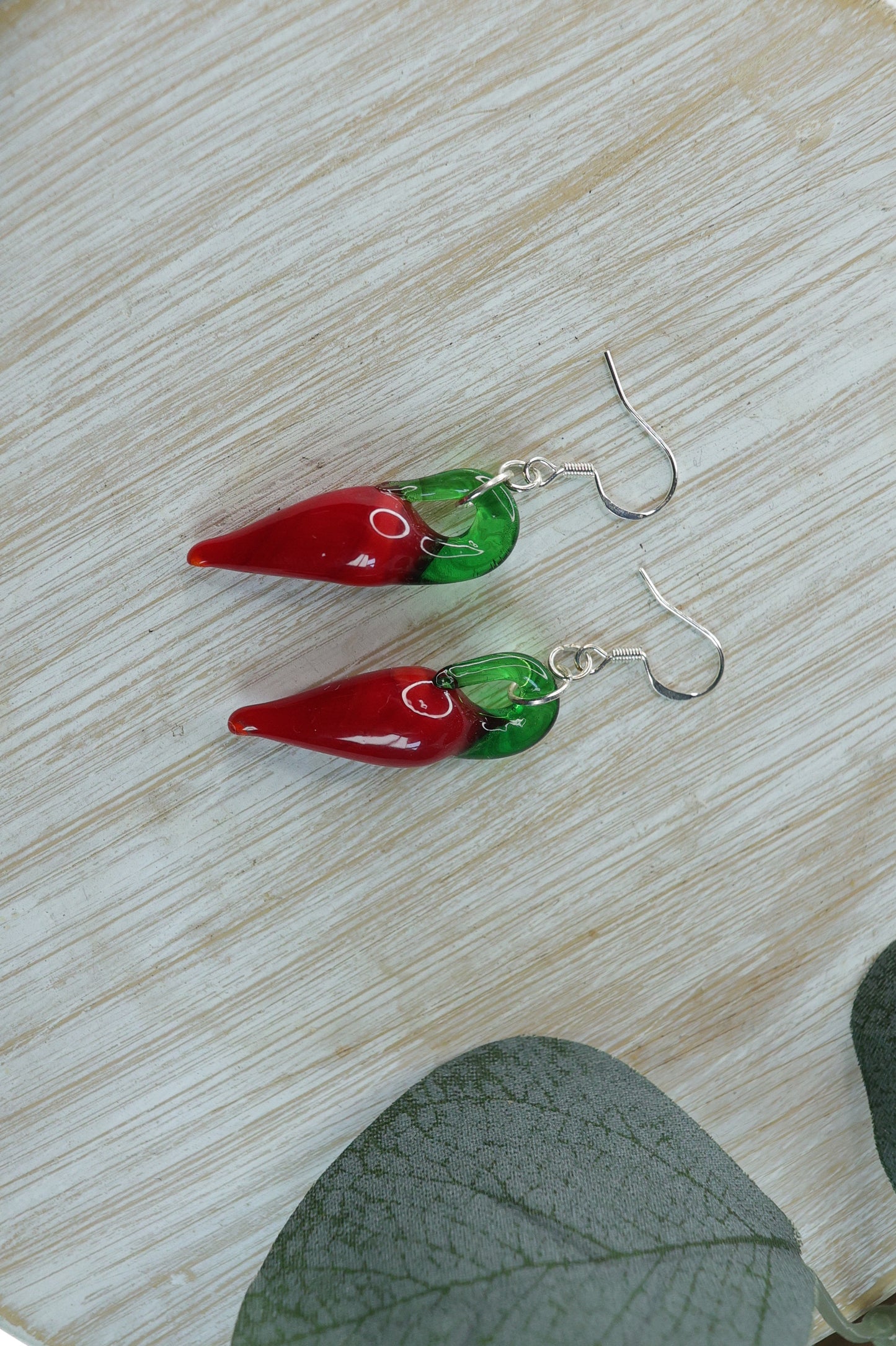 Glass Veggie Earrings