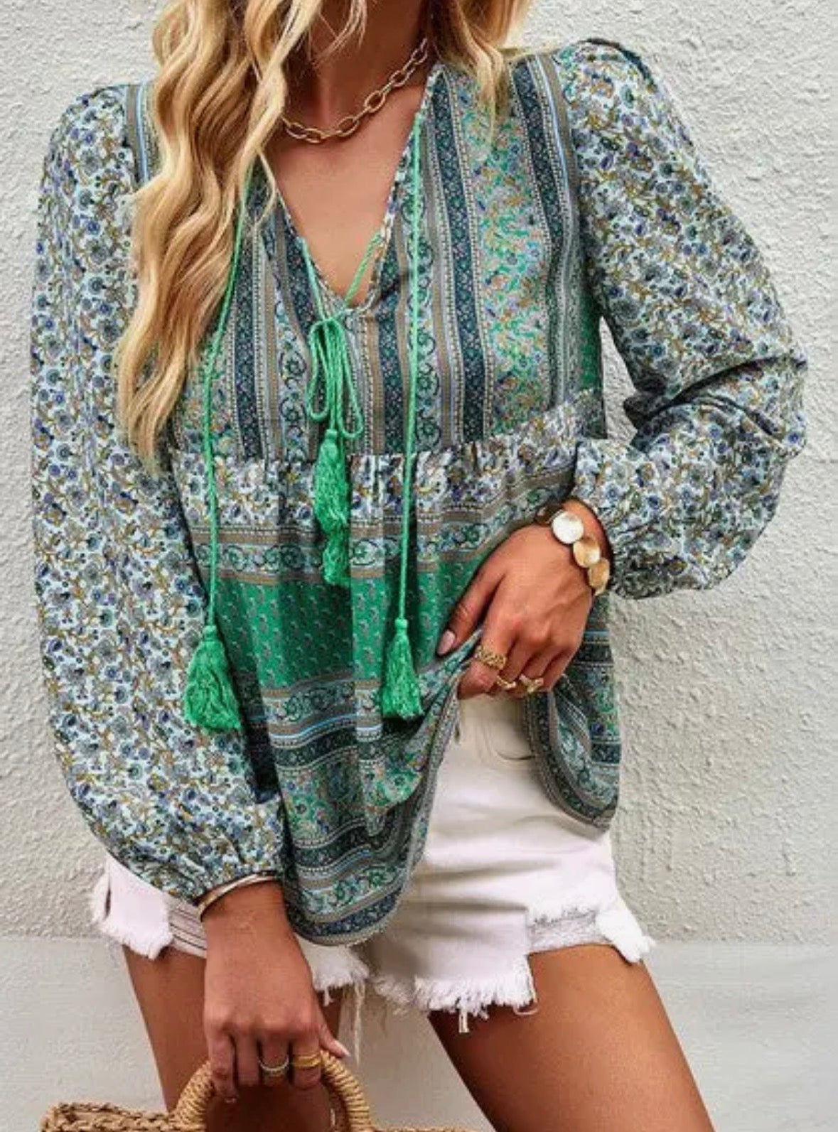 Boho Floral Tunic