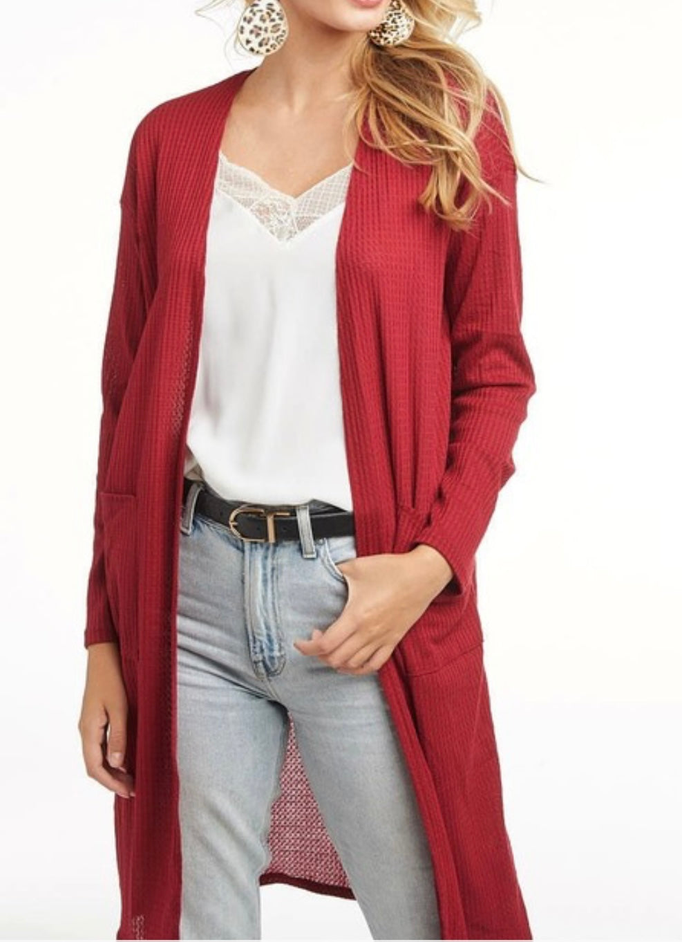 Olivia Open Front Long Cardigan