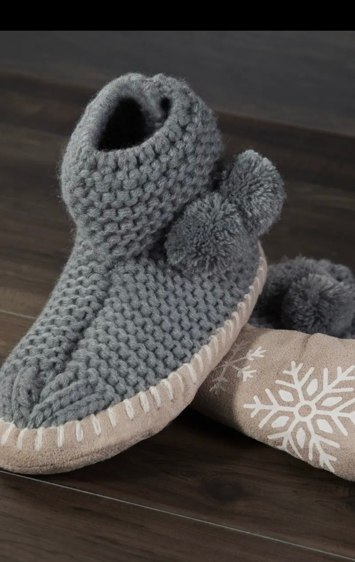 Comfy Cozy Snowflake Slippers