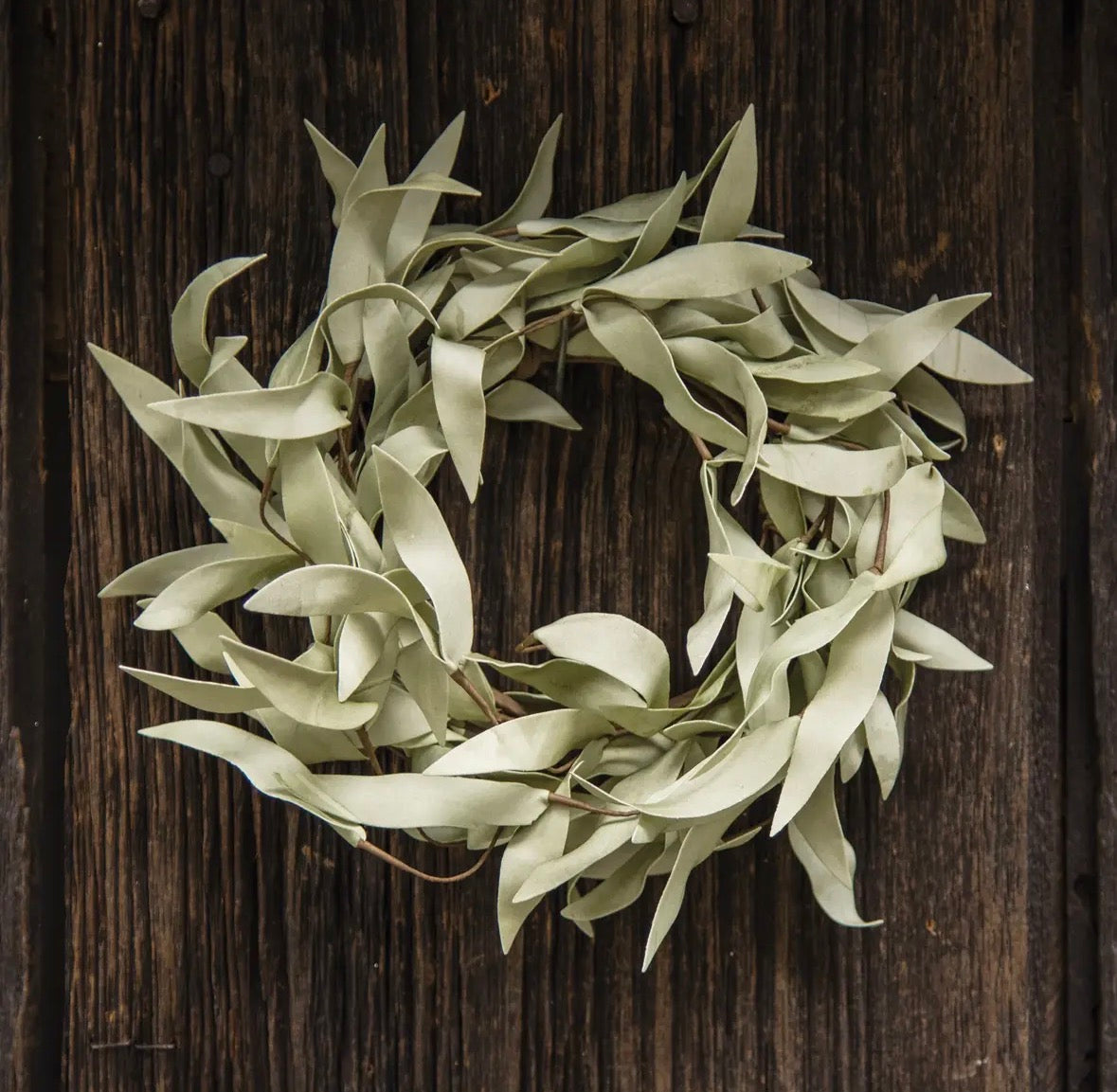 Flocked Herb Leaf Candle Ring