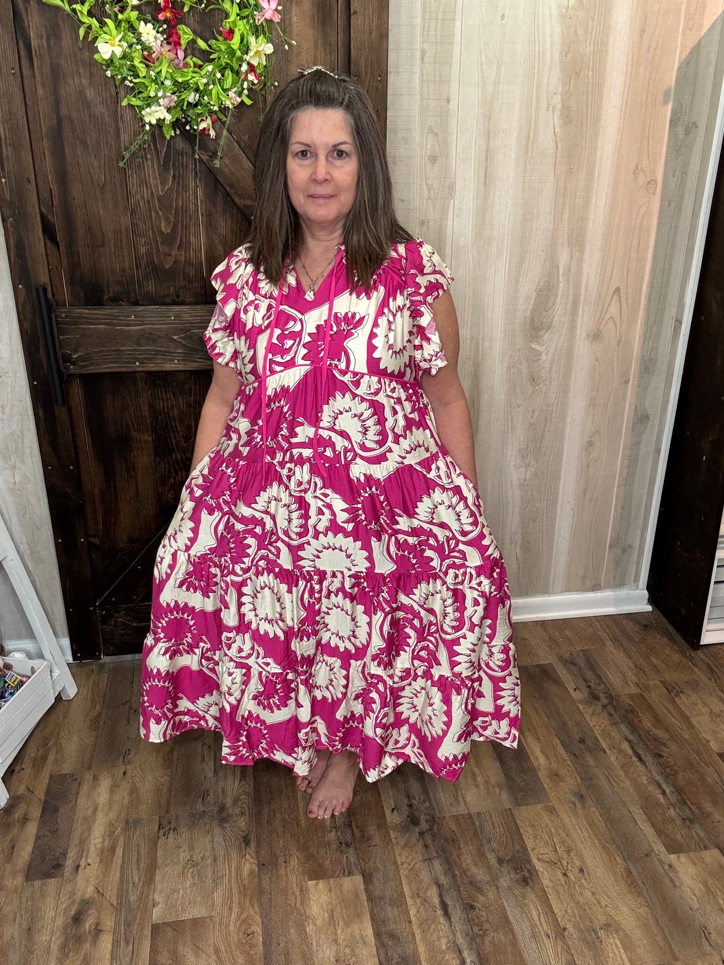 Shirley Shirred Sleeve Dress