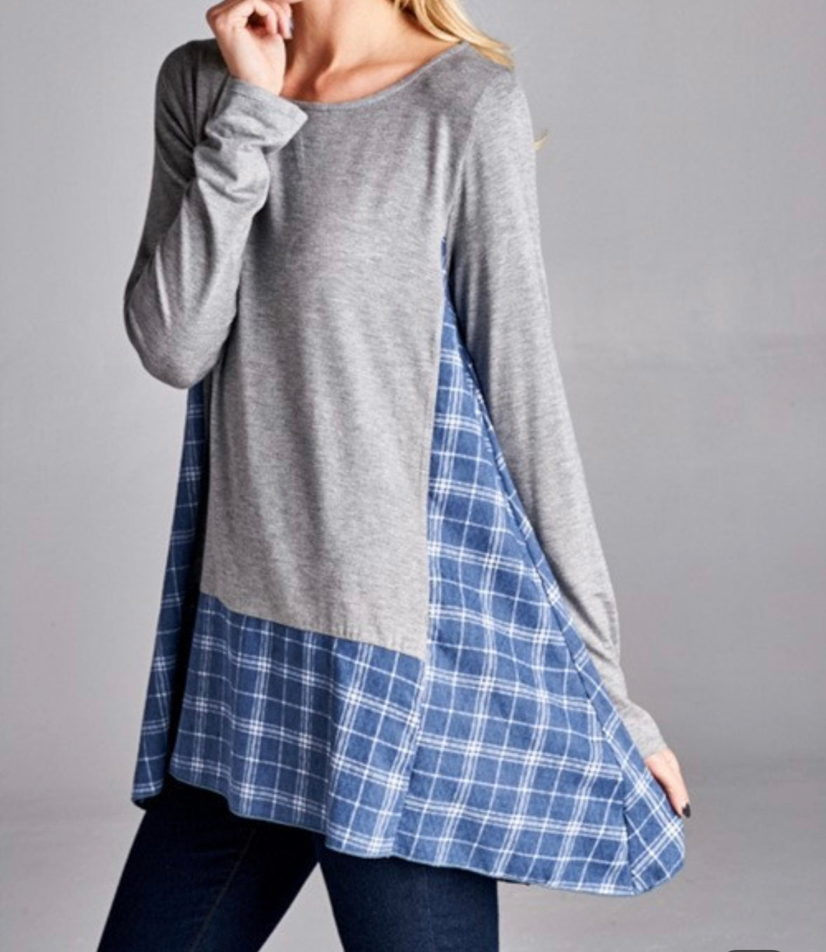 Touch of Plaid Tunic Top