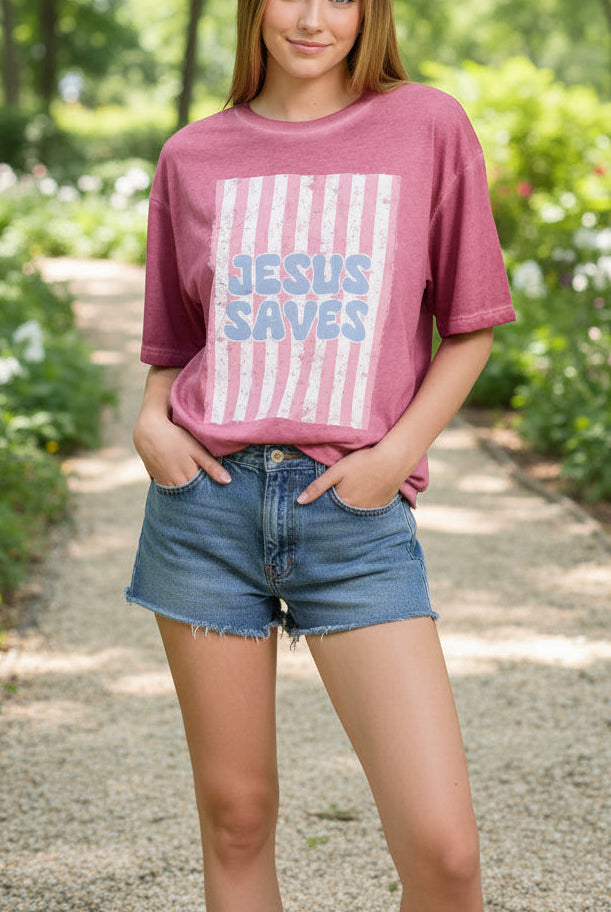 Jesus Saves SS Tee