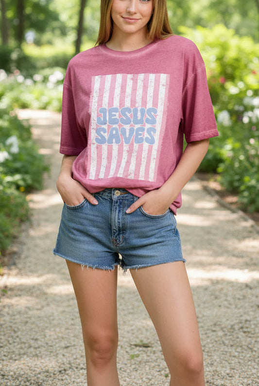 Jesus Saves SS Tee