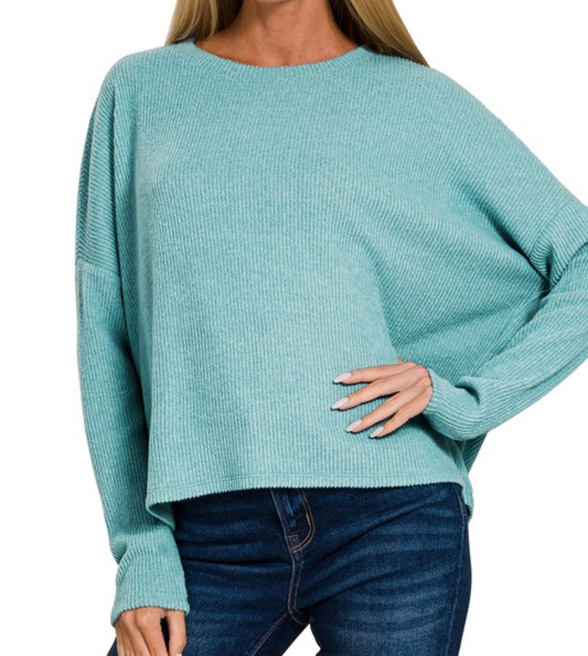 Rita Ribbed Long Sleeve Sweater