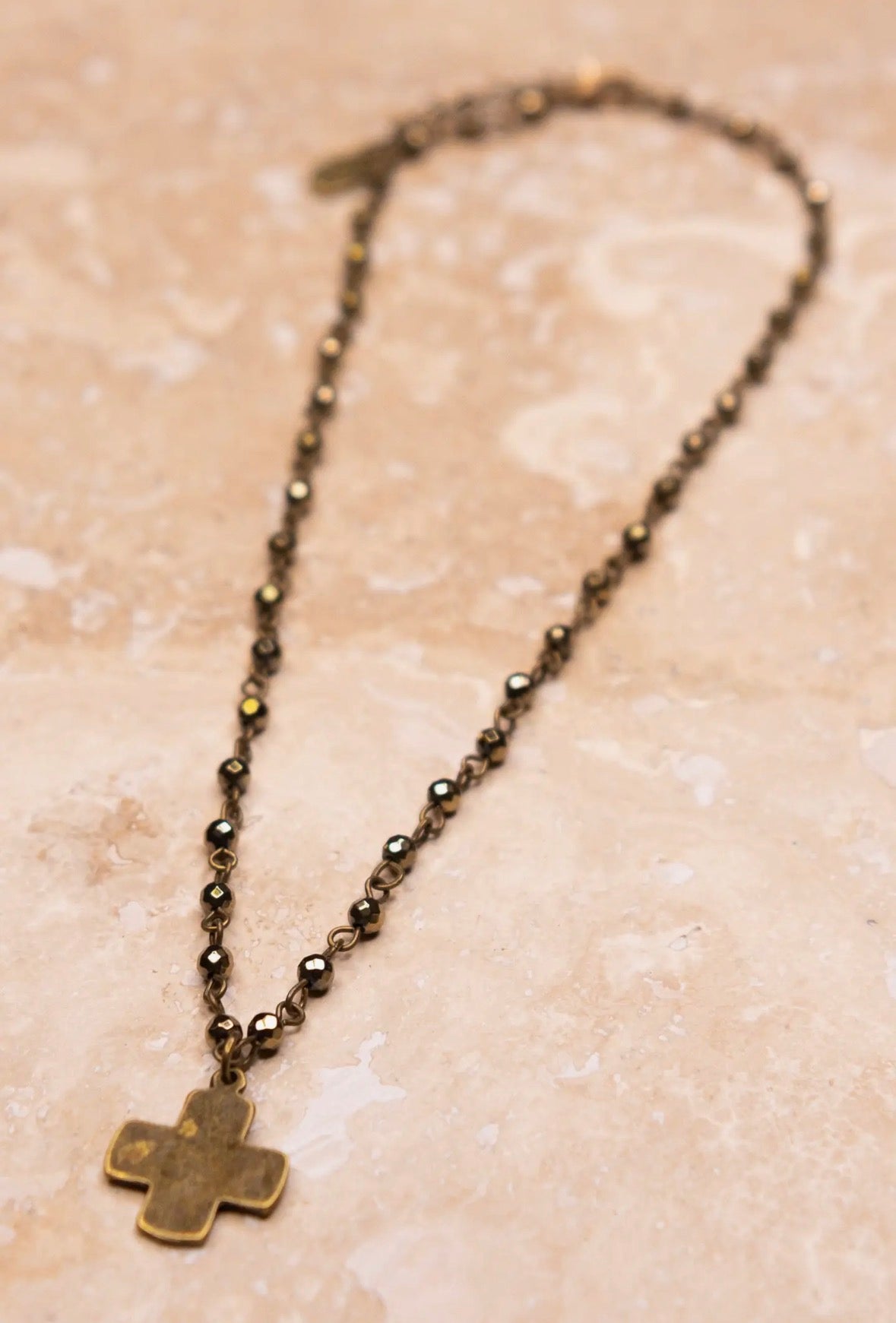 Brandie Bronze Cross Necklace