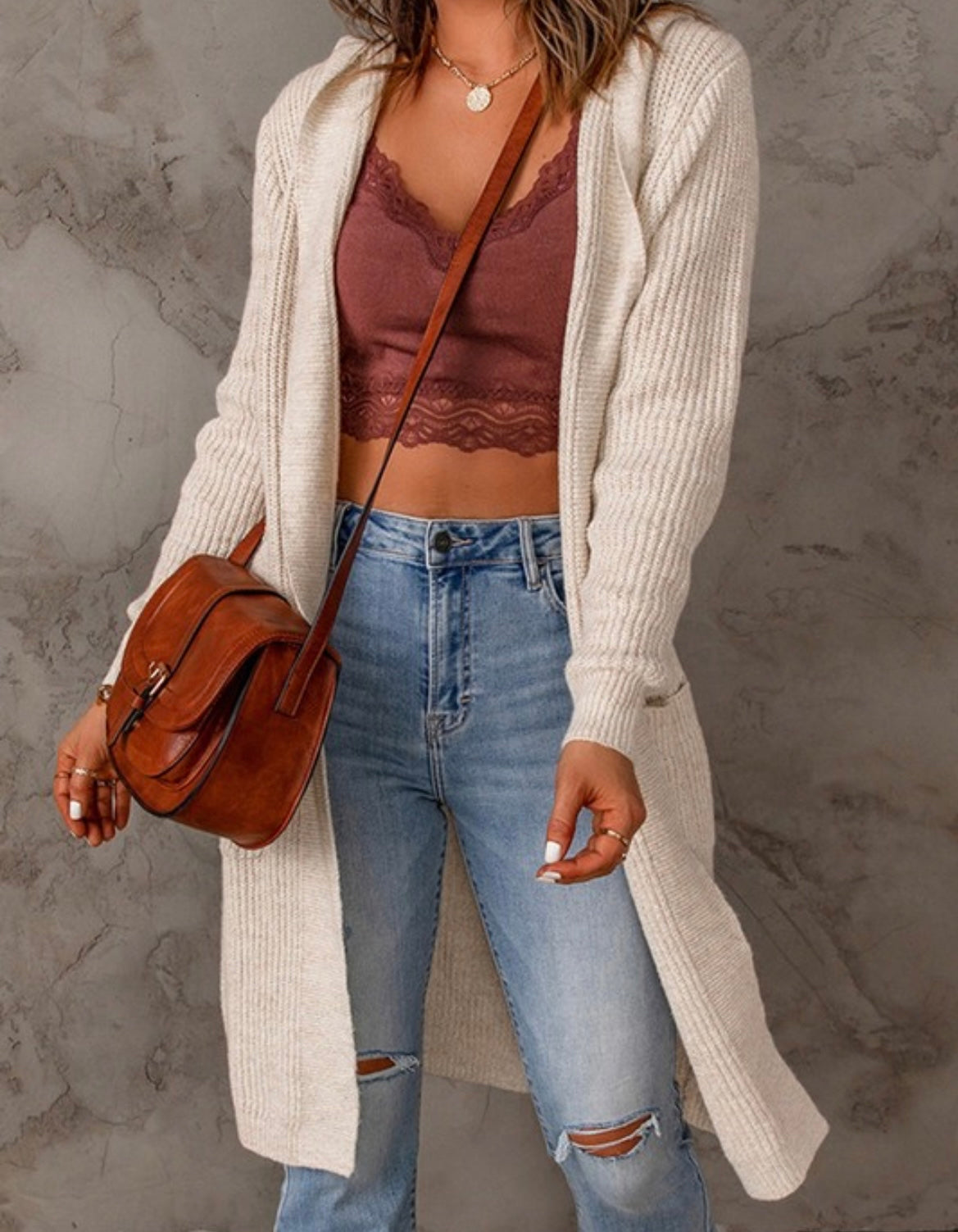 Amber Long Hooded Cardigan