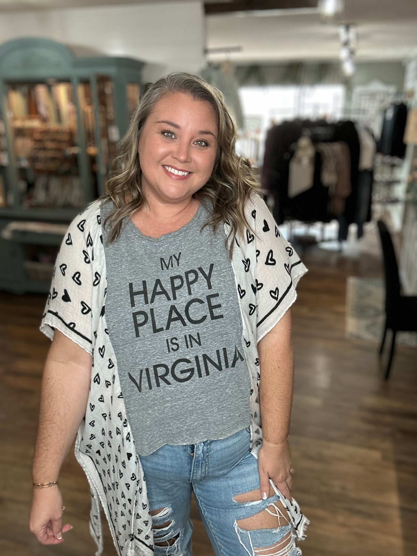 Virginia is my Happy Place Poncho Tee