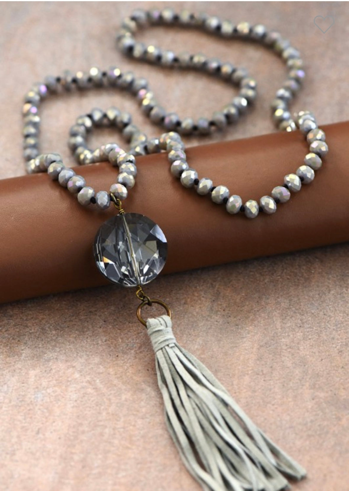 Glass Pendant with Tassel