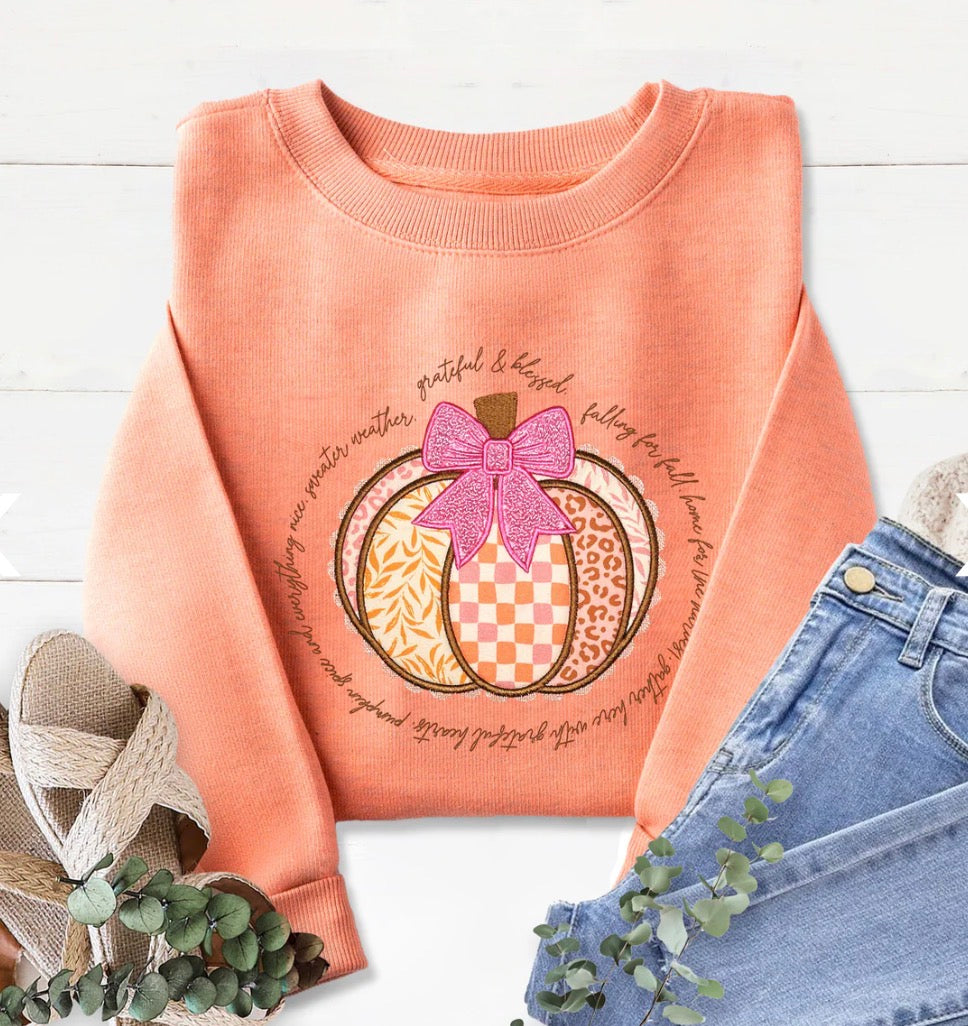 Inspirational Words Pumpkin Sweatshirt