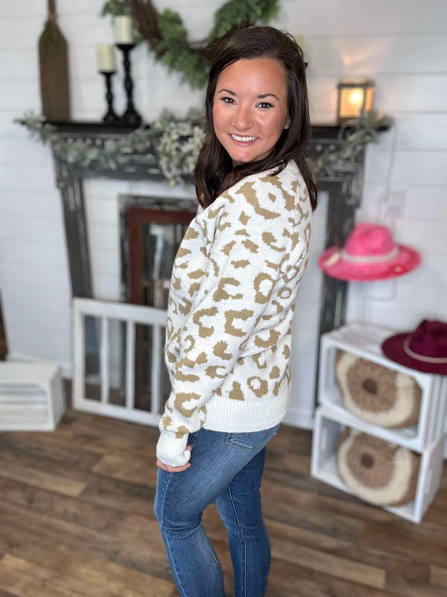 Lena Leopard Print Sweater