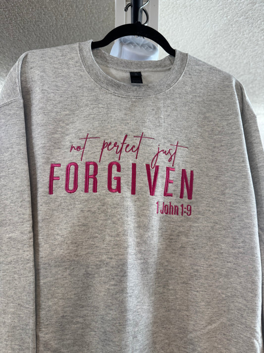 Sewing Memories Not Perfect Sweatshirt Pink Thread