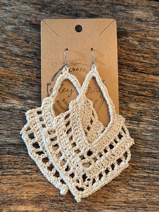 Hand-Made Crocheted Boho Earrings