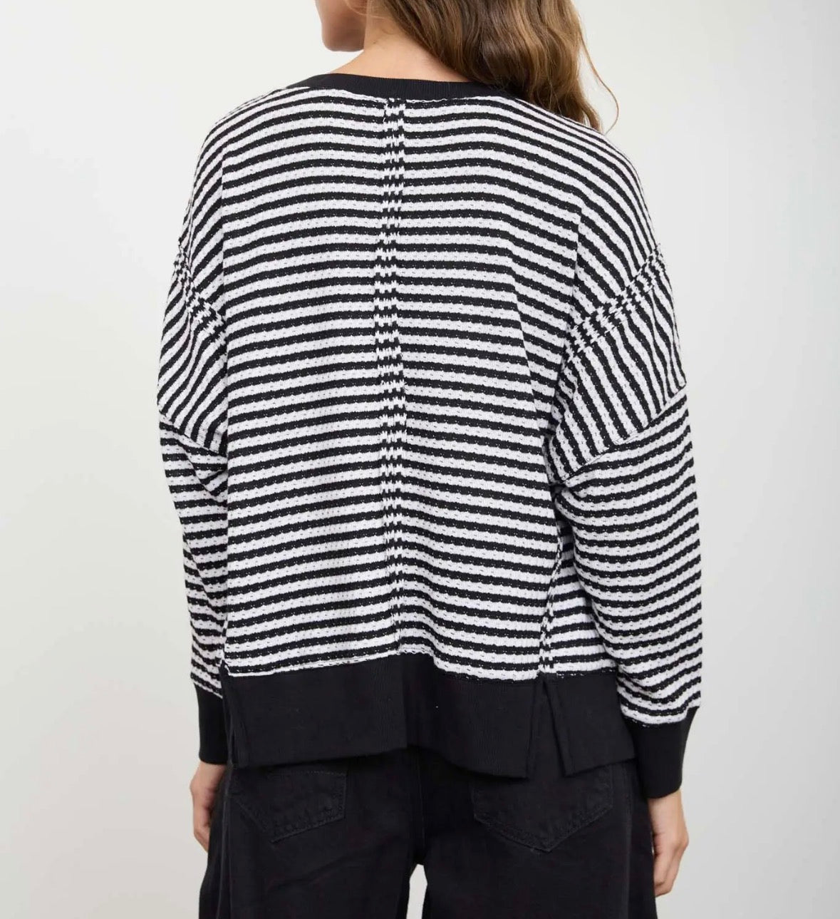 Splendid Split Hem Long Sleeve Top