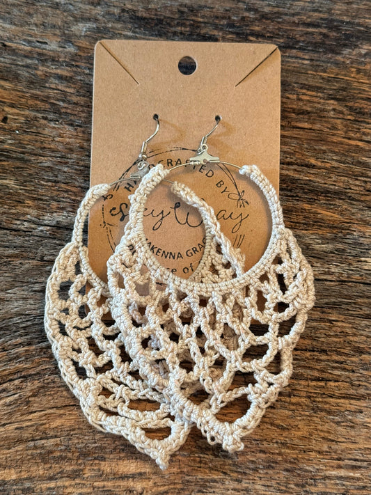 Hand-Made statement Crocheted Boho Earrings