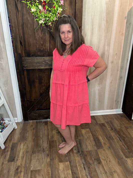 Lovely Linen Tiered Dress