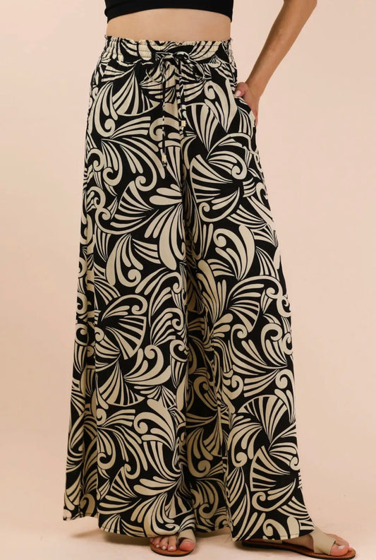 Sylvia Printed Wide Leg Pants