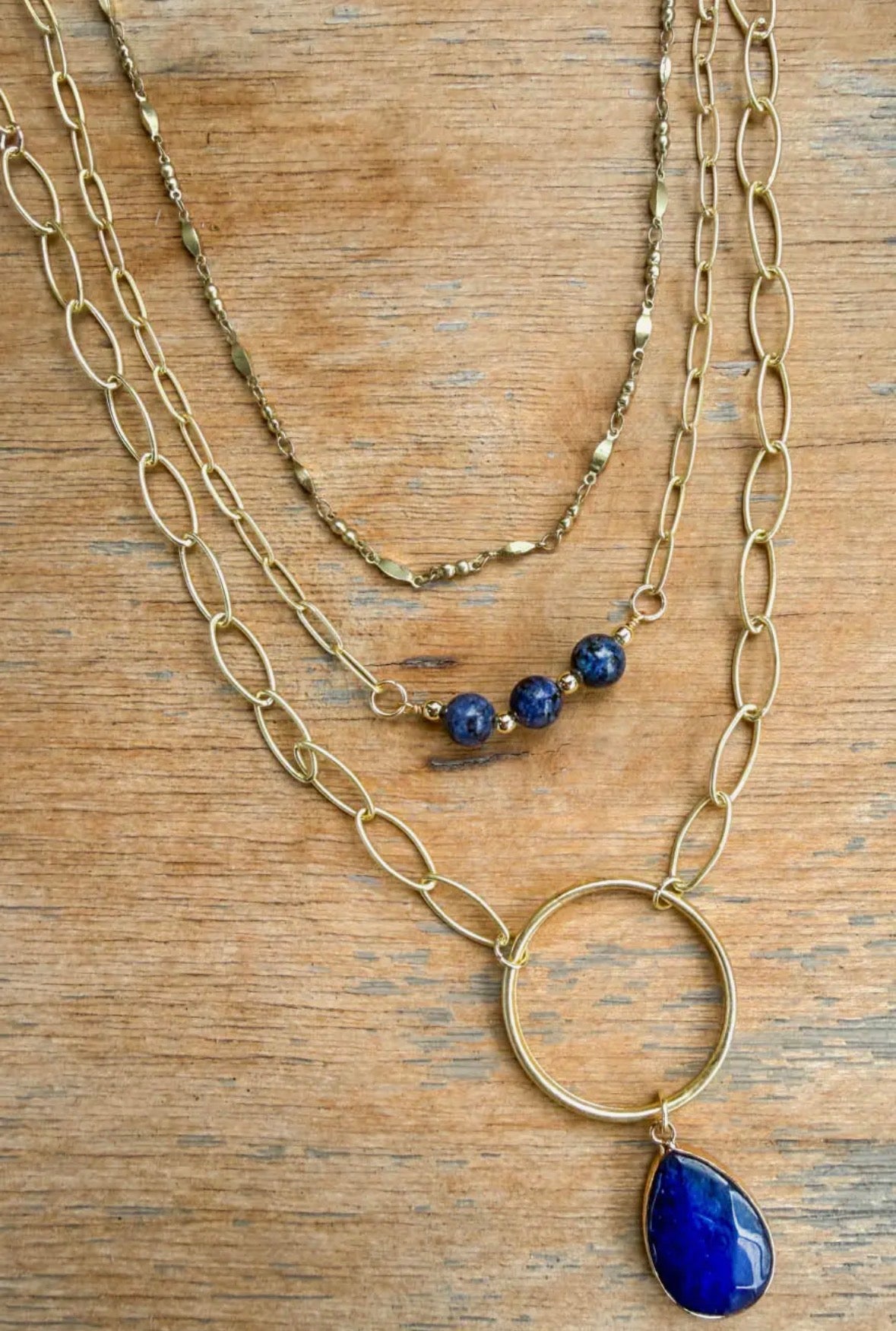 Hadlee Blue Stone Necklace