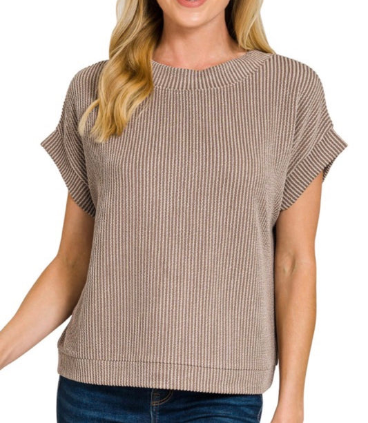 Rickie Ribbed SS Top