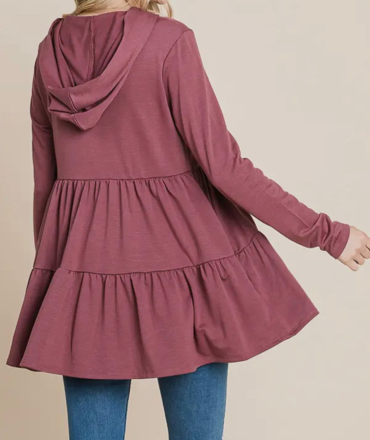 Tessa Hooded Tiered Top