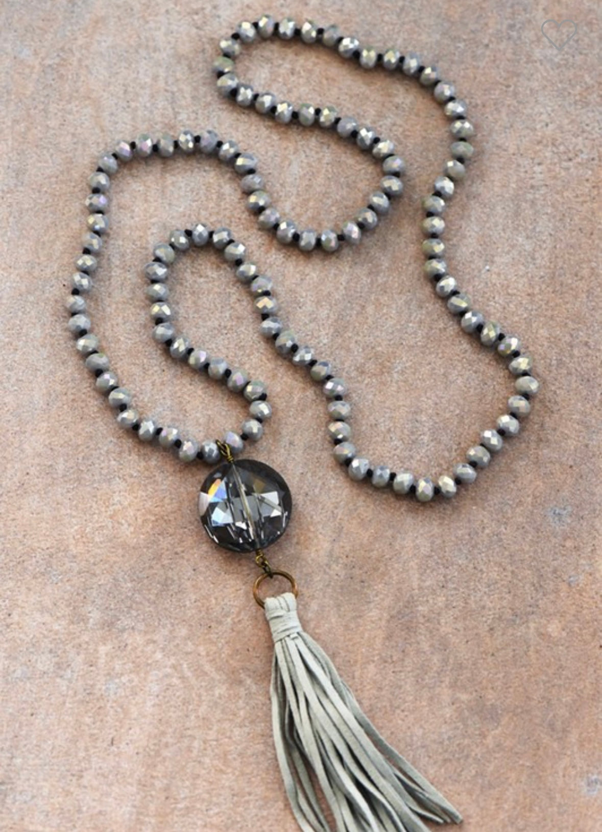 Glass Pendant with Tassel