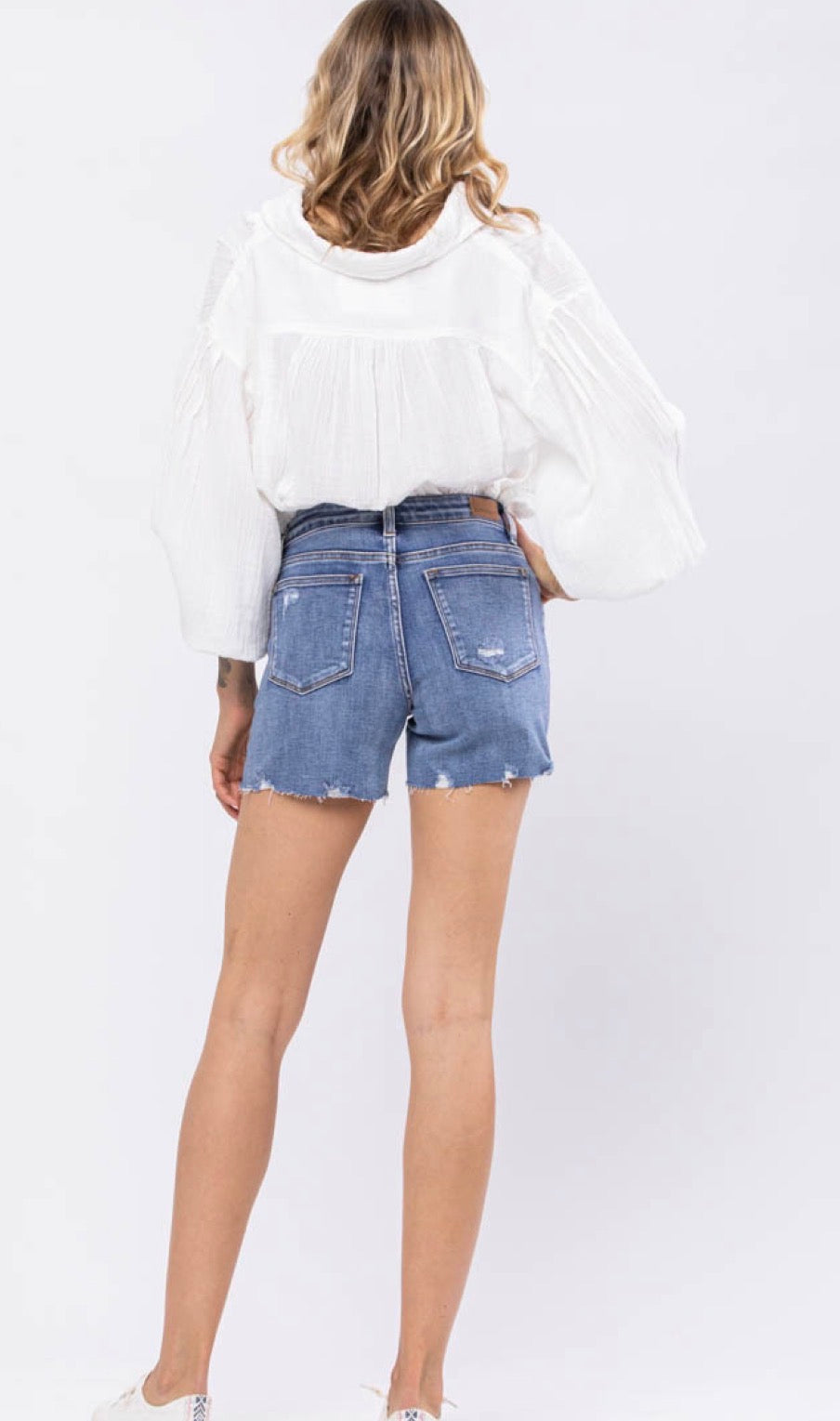 Judy Blue Lace Patch Destroy Shorts