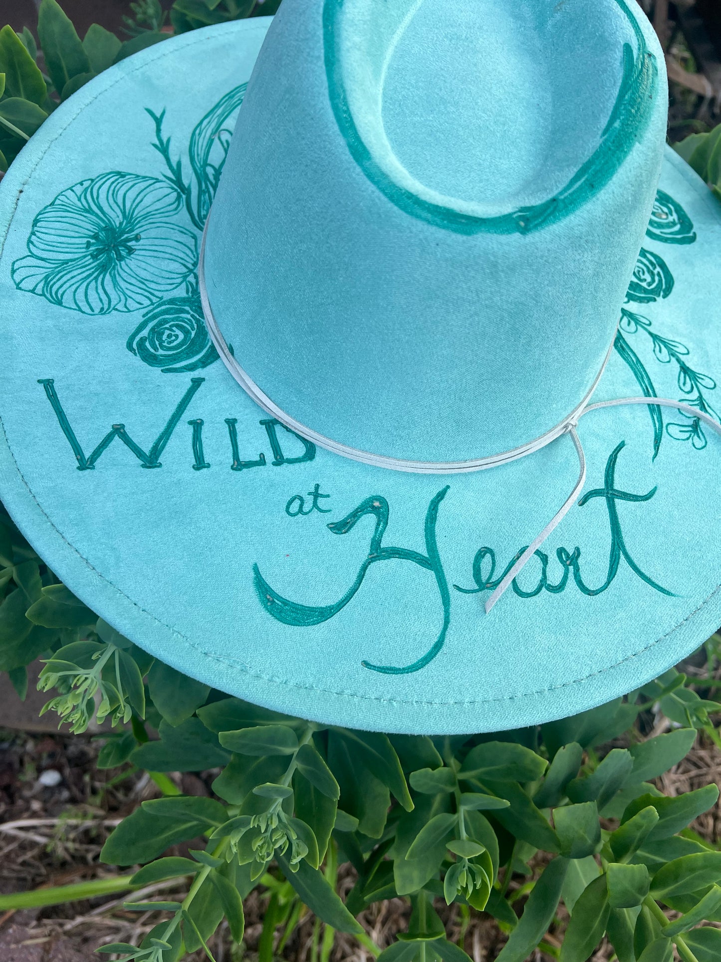 Wild at Heart Mint Wide Brim Hat