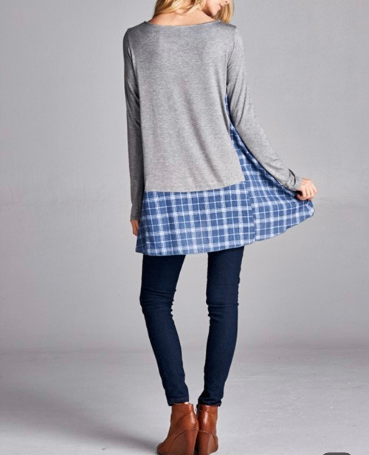 Touch of Plaid Tunic Top