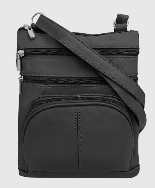 Santana Leather Crossbody Bag with Phone Pocket