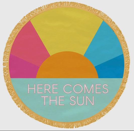 Here Comes The Sun Rainbow Towel