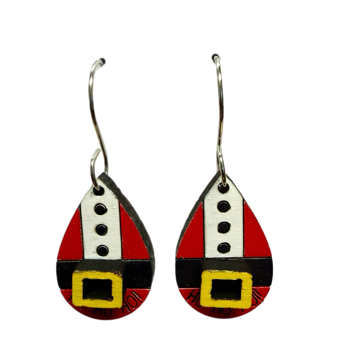 HO HO HO Santa belly earrings