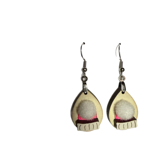 Pompom Winter Hat earrings