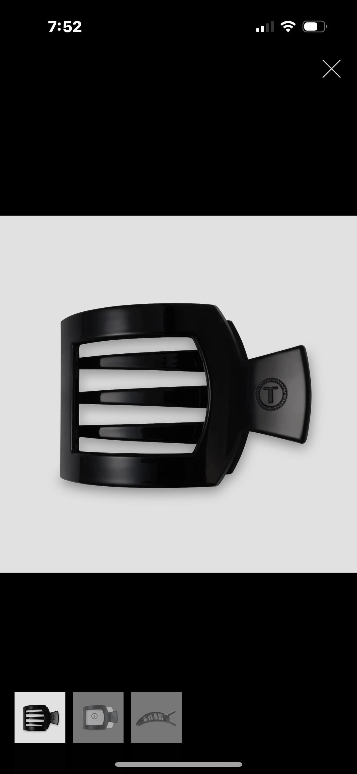 Teleties Square Flat Hair Clip-Medium