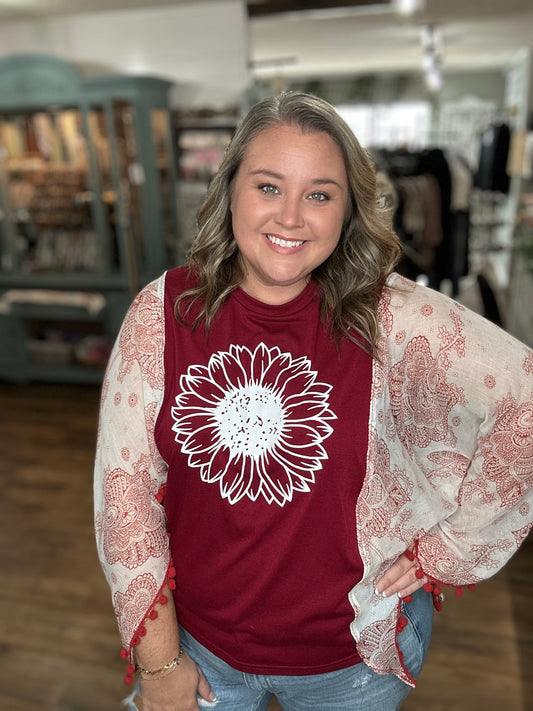 Sunflower Poncho Tee
