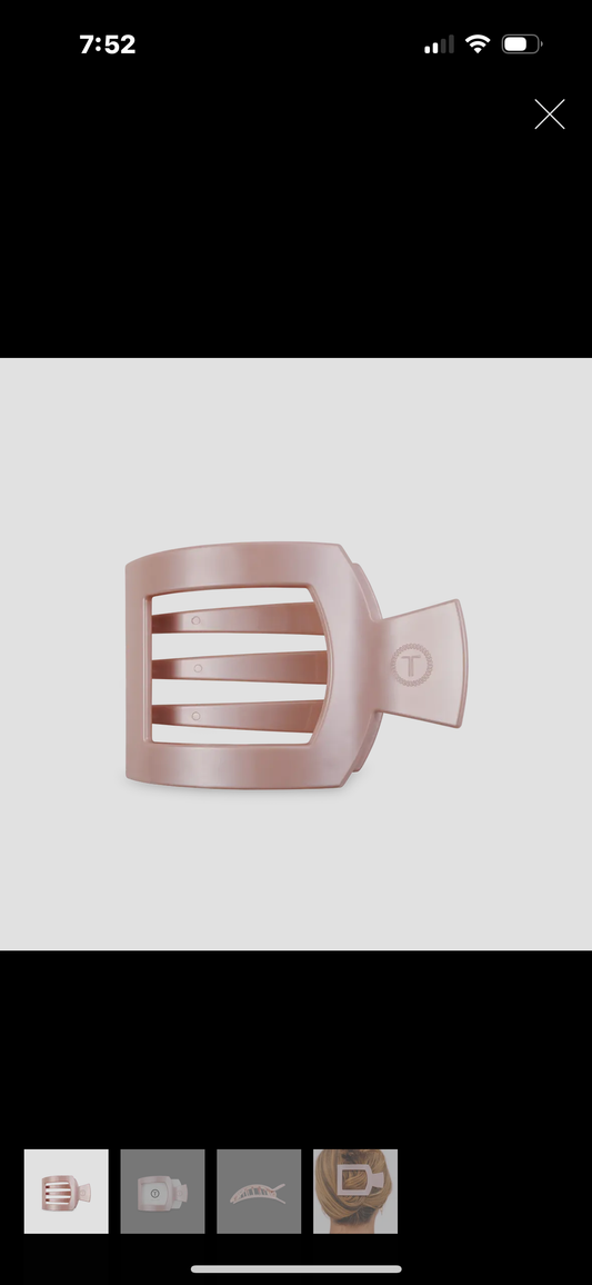 Teleties Square Flat Hair Clip-Medium