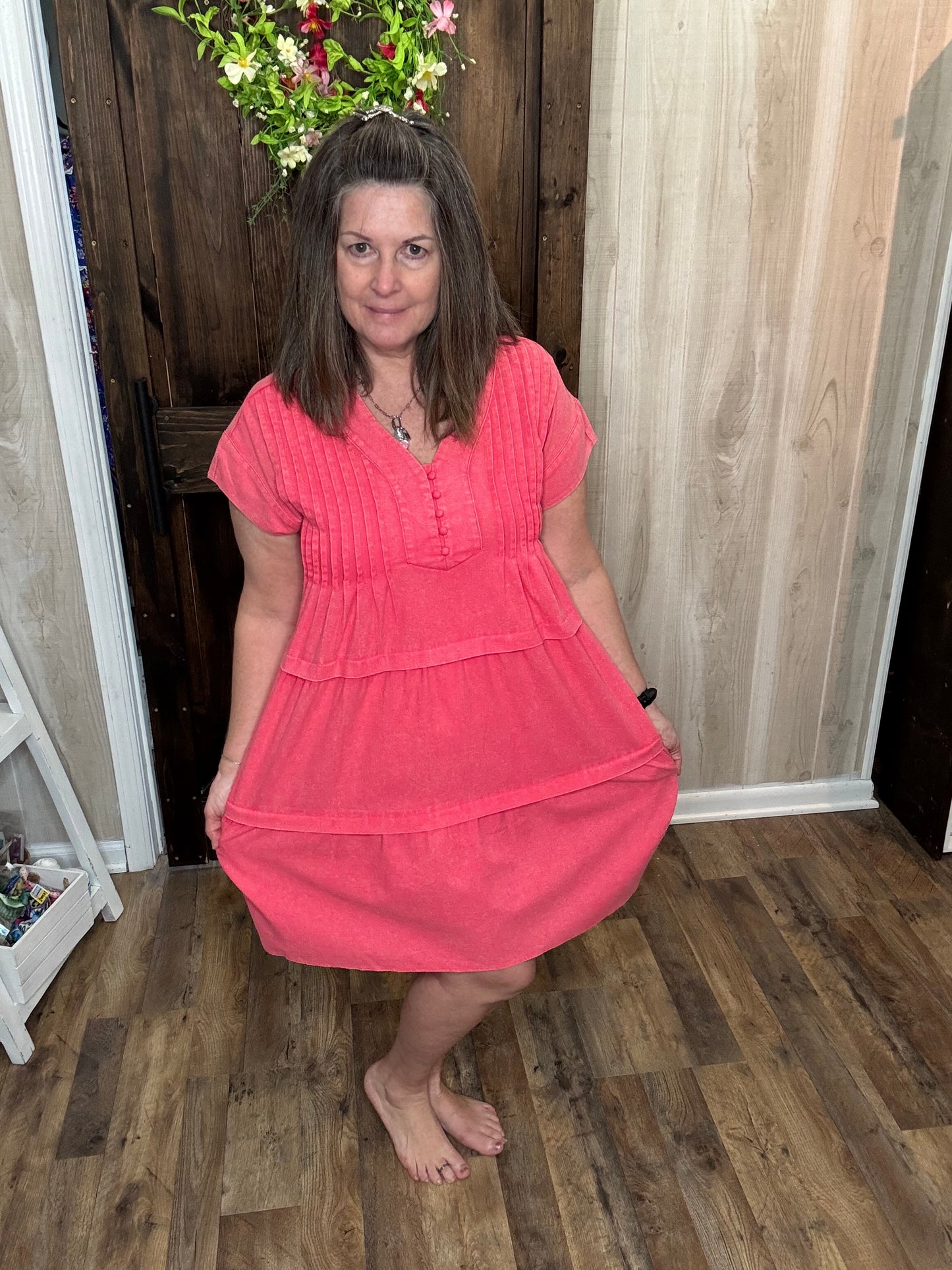 Lovely Linen Tiered Dress