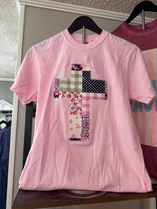 Sewing Memories Patchwork Cross SS Tee