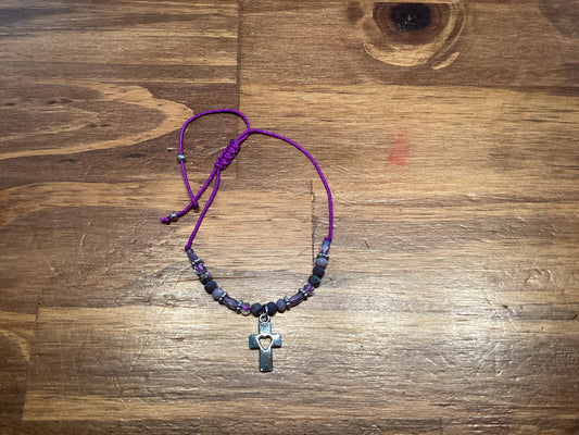SSB Purple cross bracelet