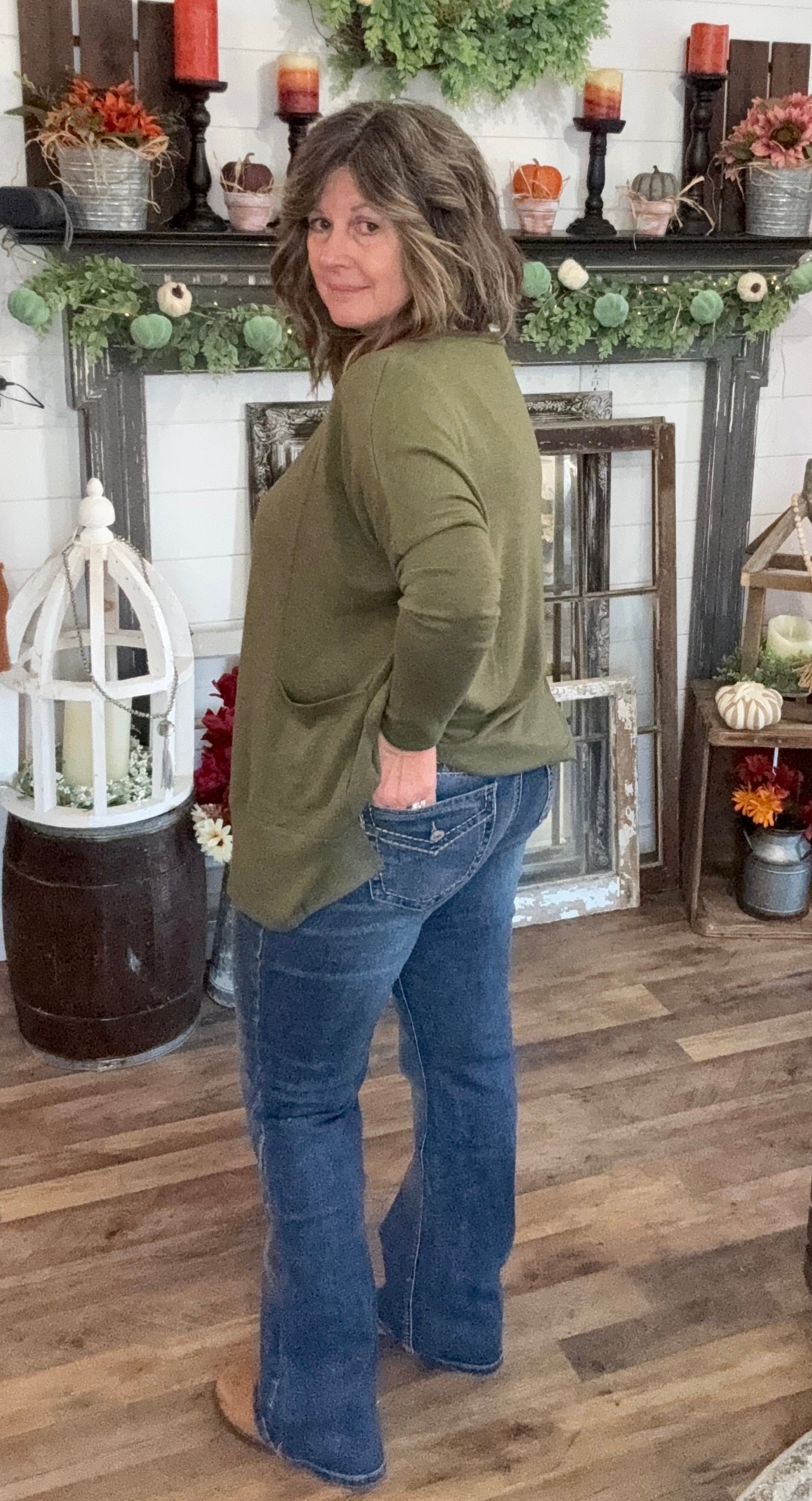 Willow Green Pocket Tunic Top
