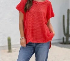 Christina Waffle Knit Top