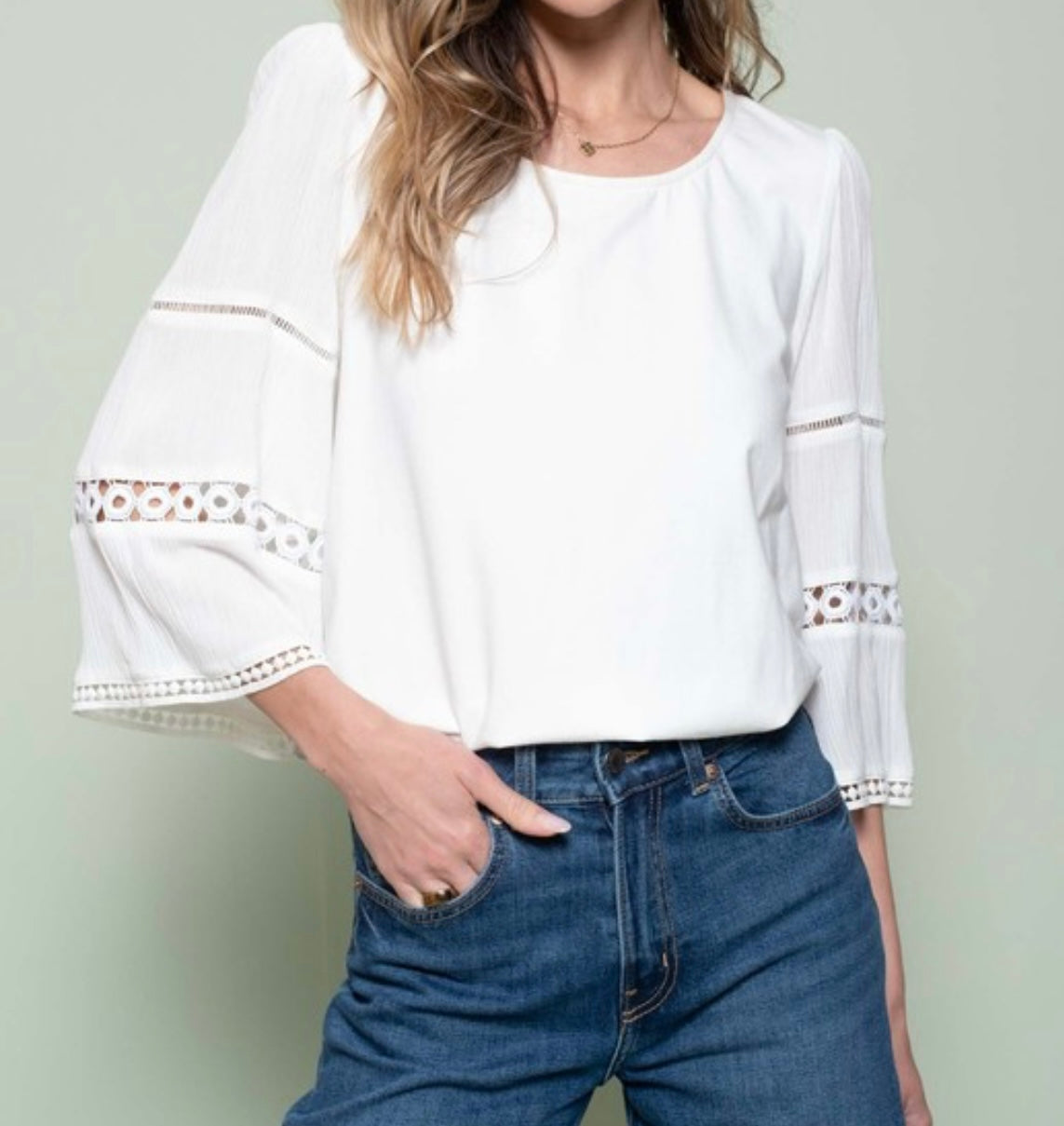 Lacey Sleeve Blouse