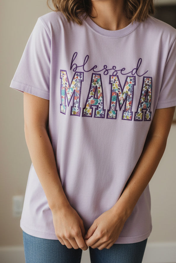 Sewing Memories Blessed Mama SS Tee