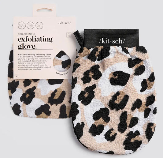 Kitsch Leopard Print Exfoliating Glove