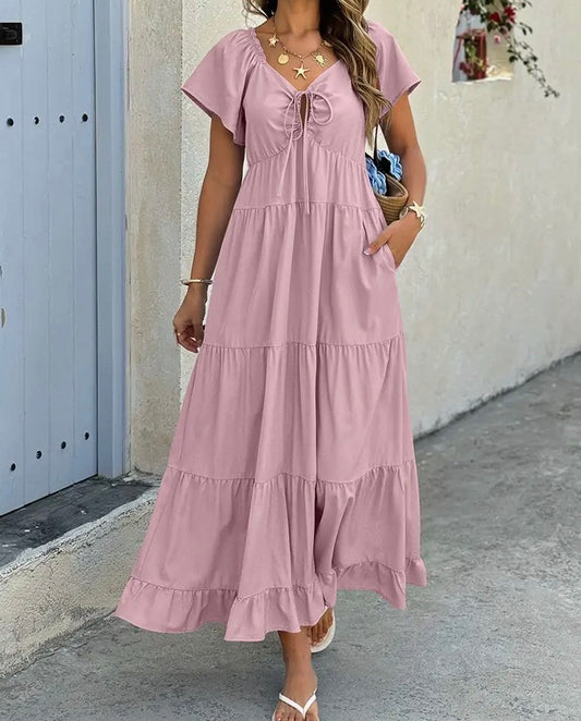 Belinda Boho Tiered Maxi Dress