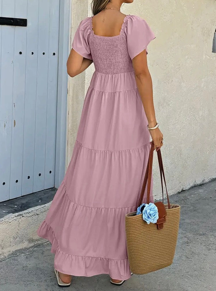 Belinda Boho Tiered Maxi Dress
