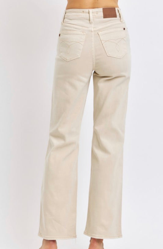 Judy Blue HW 90’s Bone Colored Jeans